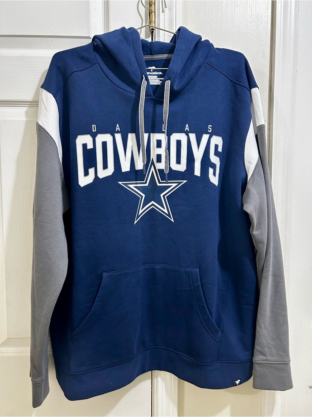 Dallas Cowboys Fanatics Branded Trench Battle Hoodie Navy Gray Size XL Like New